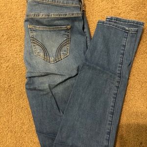 Light to medium wash Hollister jeans